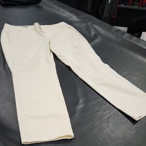 Cream Straight-Leg Pants
